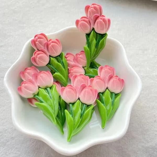 10pcs смоляные цветы / тюльпаны DIY ювелирные аксессуары