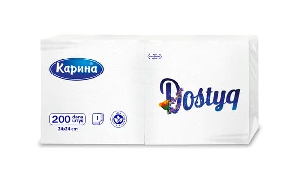 Карина Бумажные салфетки, 200 шт.
