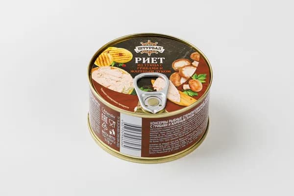 Риет из тунца с грибами и жареным луком, 115 г