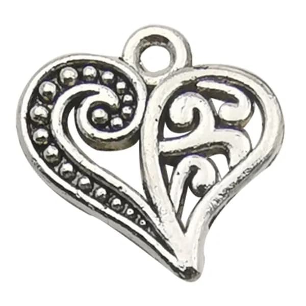 Кулон с любовью в виде персикового сердечка 13x12mm 10pcs