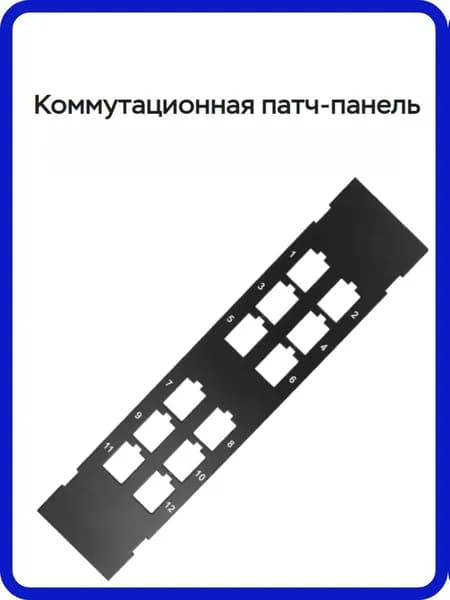 Патч-панель коммутационная настенная наборная, 12 портов Keystone Jack, кат. 5e8, универсальная, неэкранированная