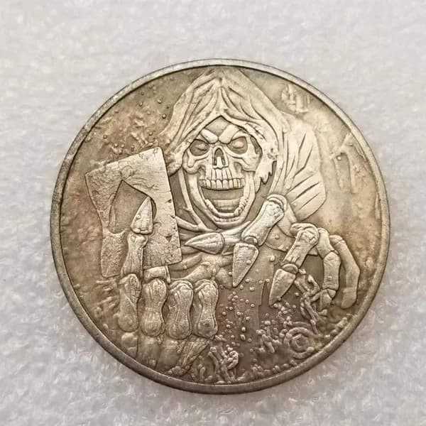 1pc череп памятная монета вызова, подходящая для сбора подарков