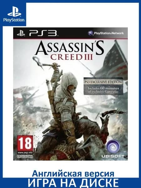 Игра Assassin's Creed 3 (III) PS3 Диск на PlayStation 3 Английская версия
