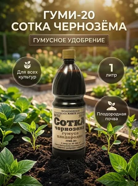 Удобрение гумусное универсальное, Сотка Чернозема, 1 л