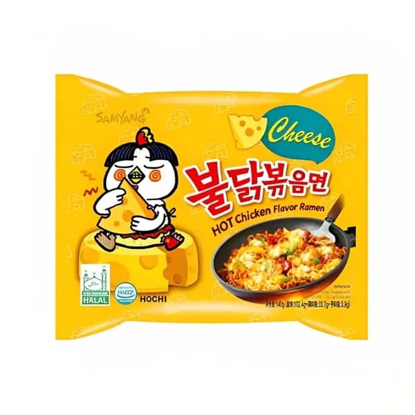 Samyang Лапша быстрого приготовления С курицей и сыром, острая, 140 г