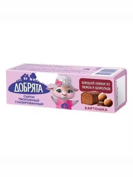 Сырок творожный Добрята Картошка глазированный 18% БЗМЖ 40 г