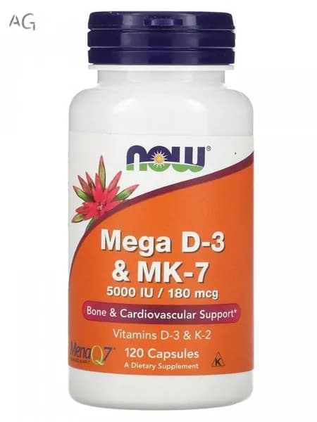 Витамин д3 мк7 NOW Vitamin D3 MK7 Mega 120 капсул