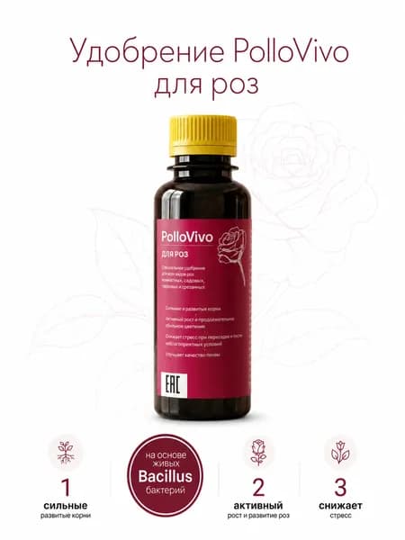 Удобрение для роз с живыми бактериями Bacillus, биостимулятор роста и корнеобразования, 100 мл
