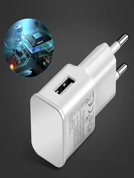 USB-зарядное устройство для ЕС, белое, 5 В/1 А