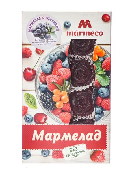 Мармелад желейный формовой " С Черникой", 180гр