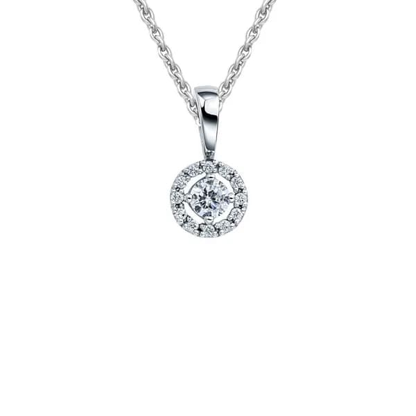 Подвес с фианитами из белого золота 585 пробы 585GOLD