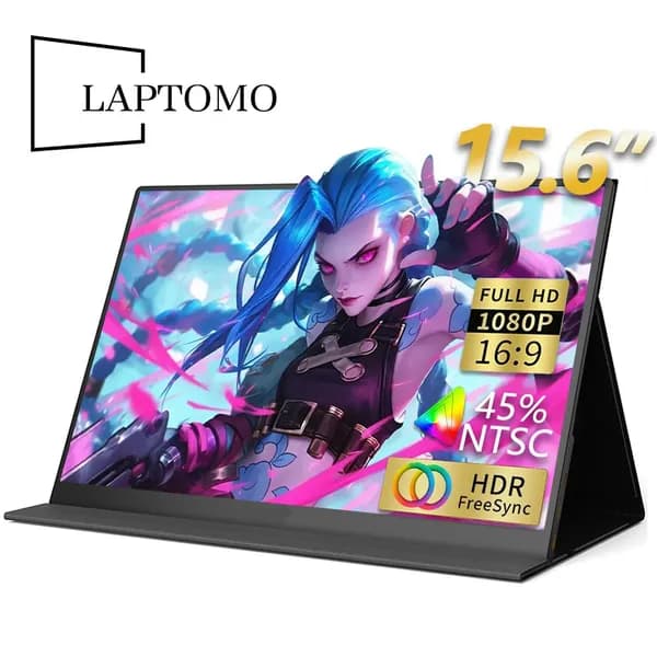 Laptomo 15.6" Монитор (156FCC), IPS, 1920x1080, 60 Гц, серый металлик