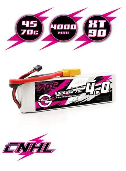 Аккумулятор G+Plus CNHL LiPo 4S 14.8V 4000mAh 70C XT90 для р/у моделей