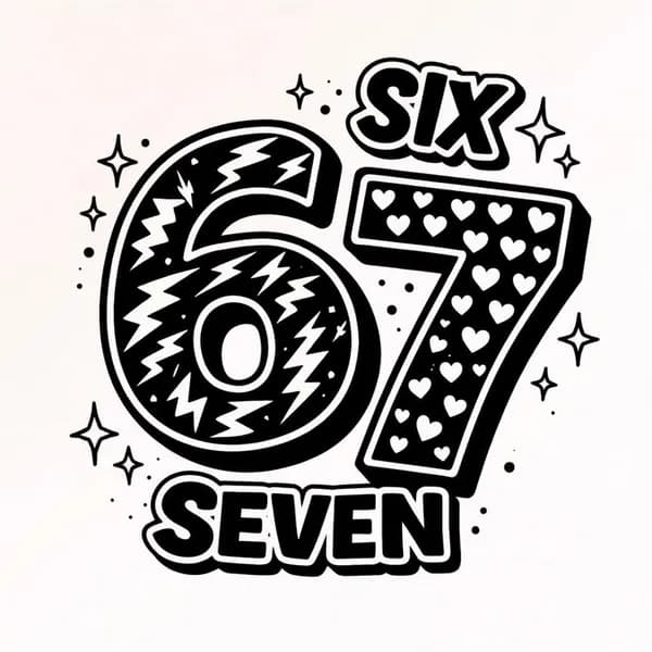 Мем 67 six seven Шестьдесят семь Мини постер 10*15см.