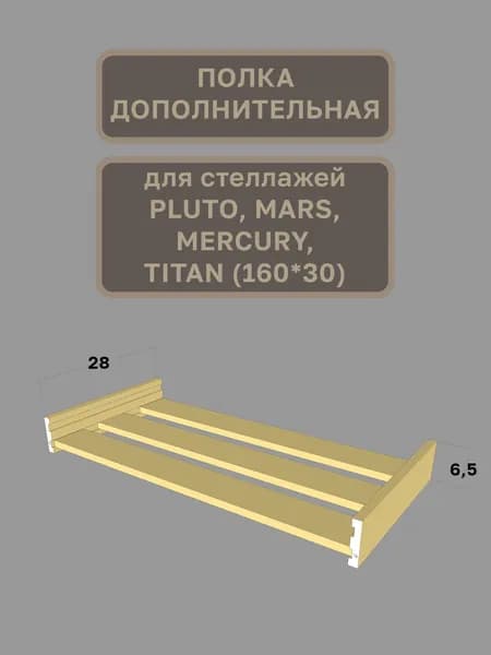 Запчасти для стеллажа, 60х30х7 см