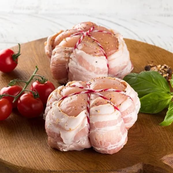 Баллотин Primemeat, из куриного филе с ароматным маслом в беконе