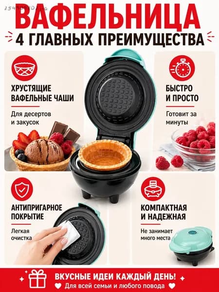 Кексница с панелями 350 Вт, голубой