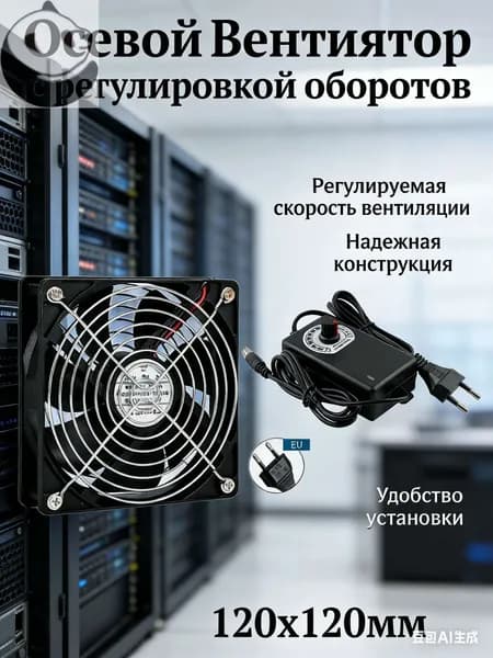 Вентилятор 120х120 с плавной регулировкой оборотов