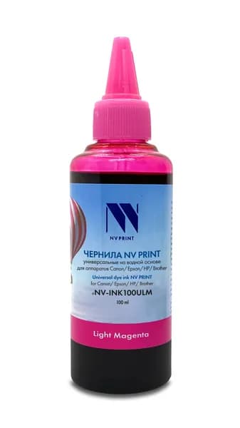 Чернила NV Print универсальные для Сanon/Epson/НР/Lexmark (100 ml) Light Magenta