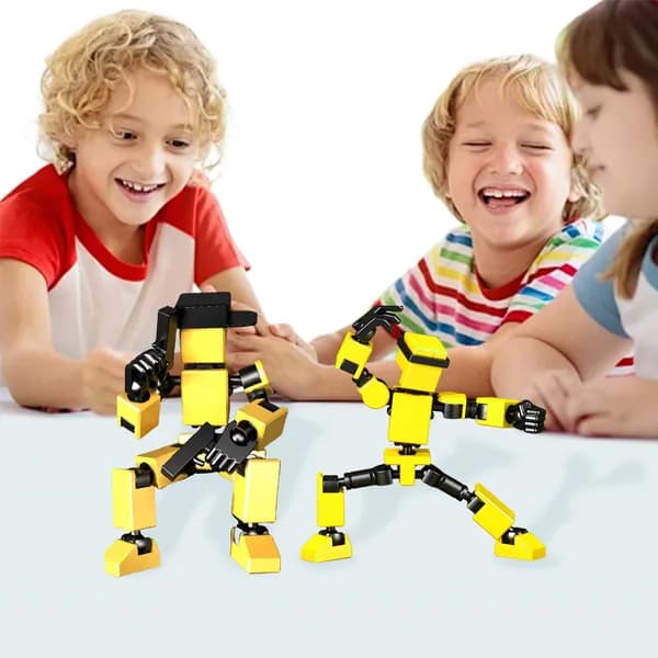 Мини-фигурка T13 из ABS-пластика, полностью подвижная, жёлтая