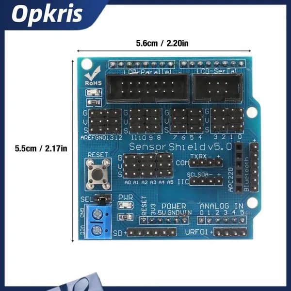 Sensor Shield V5.0, расширяемая плата с Bluetooth и IIC интерфейсами, для проектов в области автоматизации