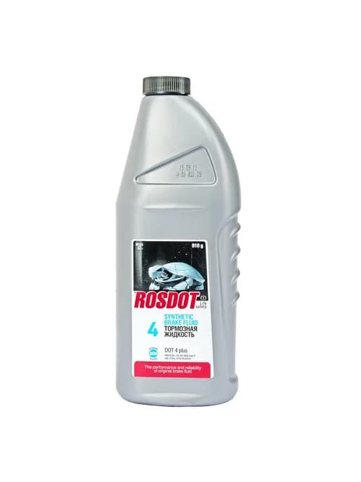 Жидкость тормозная DOT-4 910г ROSDOT