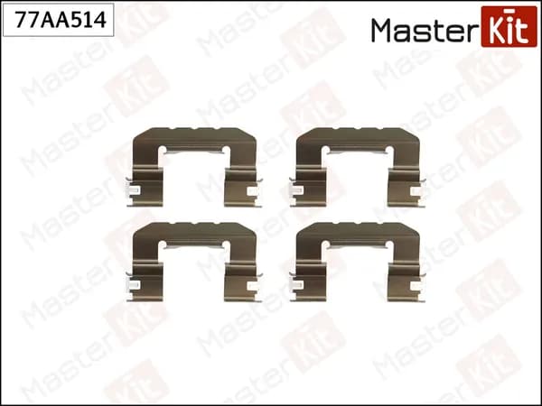 Комплект установочный тормозных колодок Hyundai i30GD 11-Kia Ceed JD 12- MasterKit 77AA514