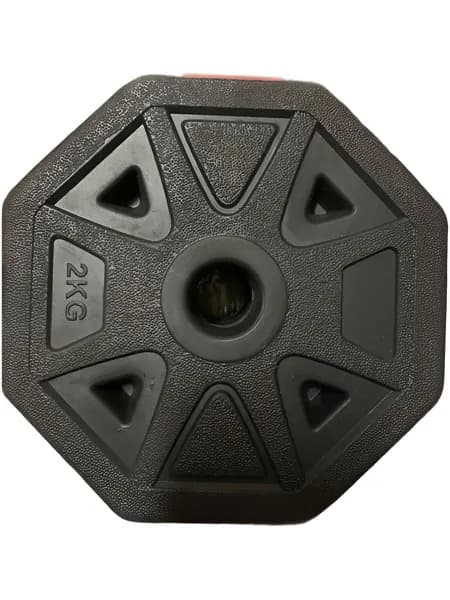 Диск для штанги пластиковый CPK-026-1,25 цемент чёрный (d 26 мм.) 1,25 кг.
