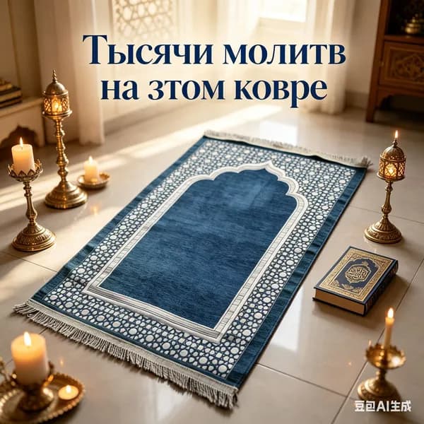 Коврик для намаза с михрабом, 3 цвета, мягкий, с бахромой, для молитвы и дома