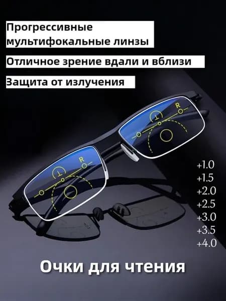 Мультифокусные компьютерные очки квадратные