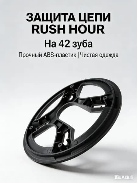 Защита для велосипедной системы шатунов, звездочки, на 42-44 зубца, диаметр 180 мм, для квадратного отверстия