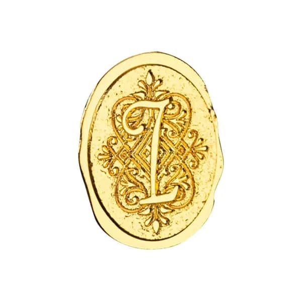 Буквенный штамп для сургучной печати из сплава с 3D-рельефным гравированием