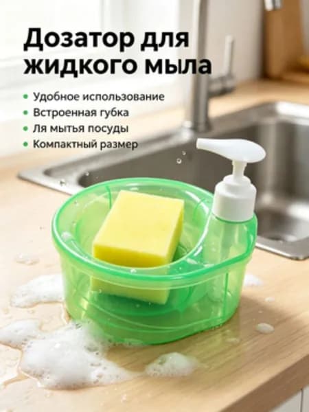Дозатор для жидкого мыла 300 мл, 1 шт
