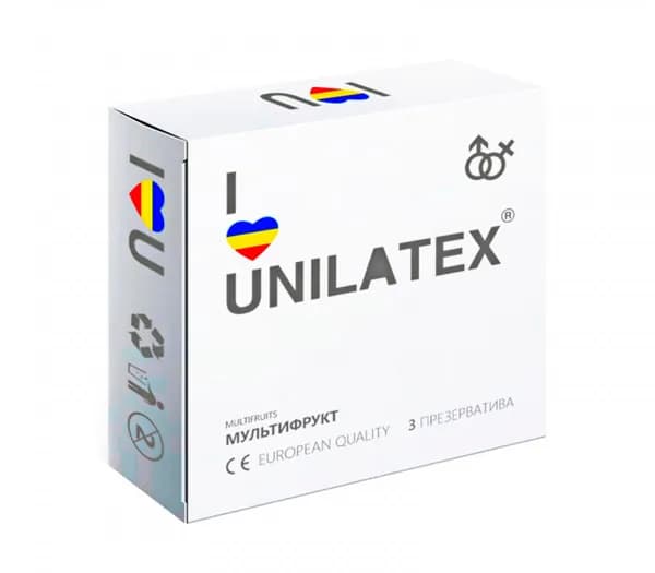 Unilatex презервативы мультифрукт (3 шт)