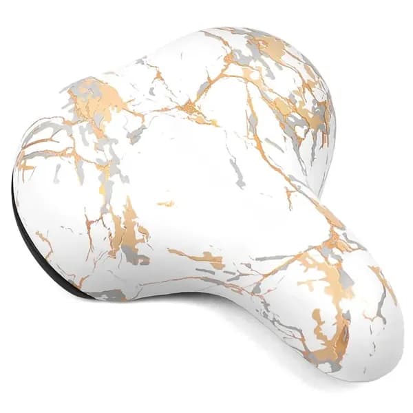 Седло Vinca Sport VS-63 Marble, комфортное, 250x210мм, белое