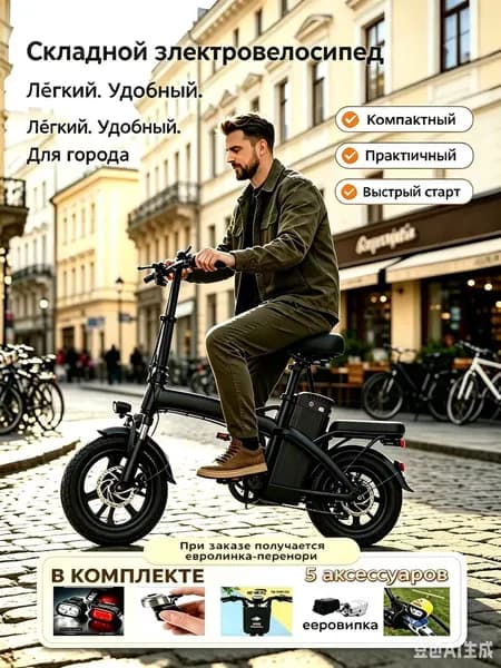 Электровелосипед 2026, 400 Вт