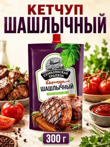 Семилукская трапеза Кетчуп Шашлычный, 300 грамм, 1 пачка