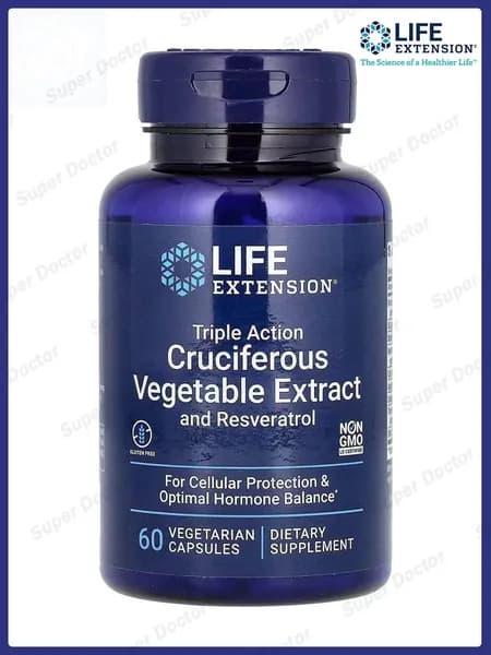 Cruciferous Vegetable Extract Vegetarian Capsules with Resveratrol, 60 Capsules(60 вегетарианских капсул)