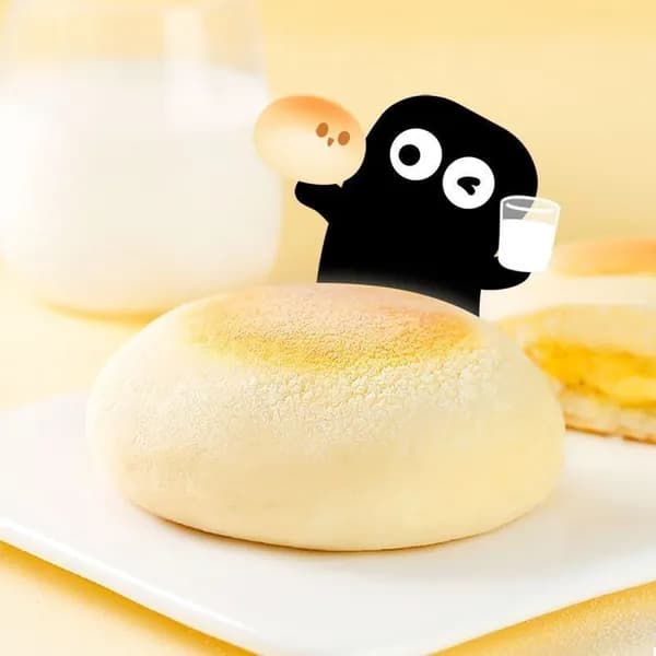 Хлеб с молочной корочкой и начинкой из таро, мягкий десерт для завтрака и перекуса
