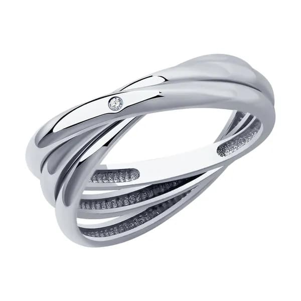Серебряное кольцо DIAMANT-ONLINE с бриллиантом 925 пробы