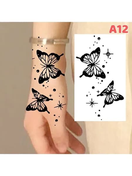 Маленькие наклейки для татуировок серии fresh butterfly