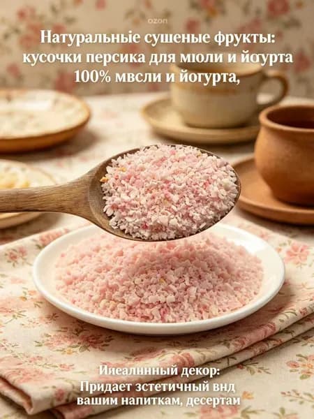 Фруктовая посыпка "Персик" сублимированная, ингредиент для кондитера и выпечки