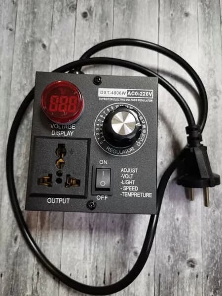 Регулятор напряжения (оборотов двигателя) SNT-4000W (NHT-4000W) 0-220V. Регулятор для моторов, тэнов, лампочек, вентиляторов.