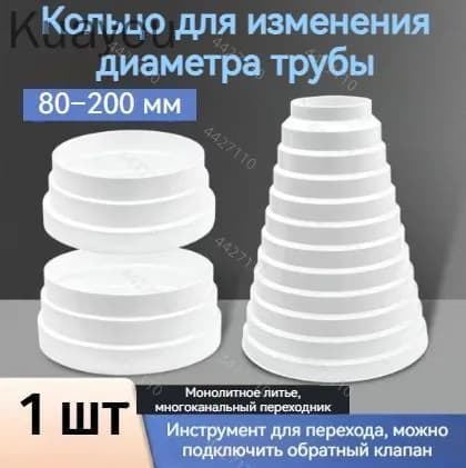 Переходник для кухонной вытяжки,200/190/180/170/160/150/125/120/100/80 мм, ERA PU16.15.12,5.12.10.8