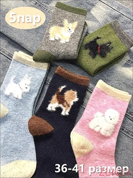 Носки женские, 5 пар
