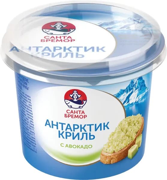 Паста САНТА БРЕМОР Антарктик Криль с авокадо, 150г 3 шт.