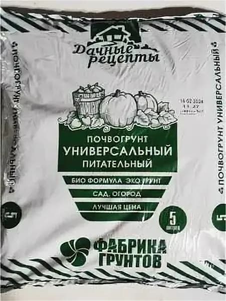 Почвогрунт универсальный питательный 5л Дачные рецепты