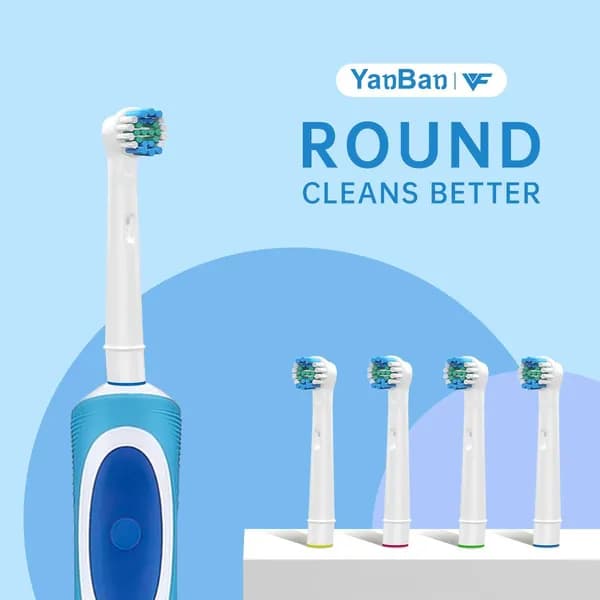 4 шт.совместимых насадок для зубных щеток Oral-B для взрослых и детских зубных щеток средней жесткости