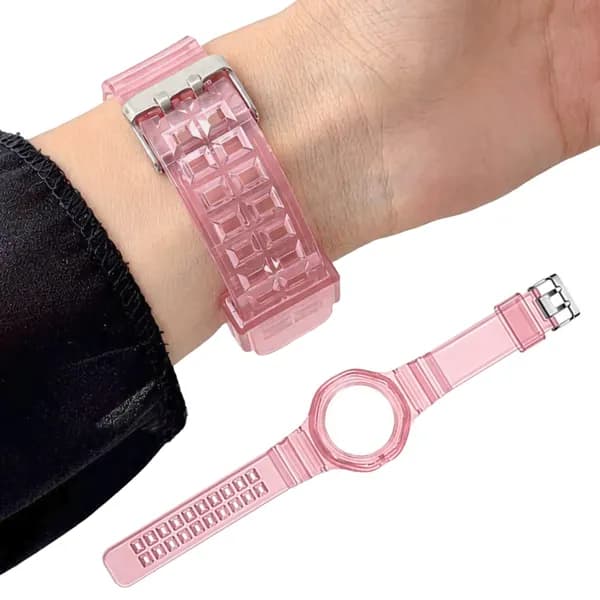 Силиконовый ремешок для карманных часов Royal Pop от Swatch и Audemars Piguet, цельнолитой TPU, розовый