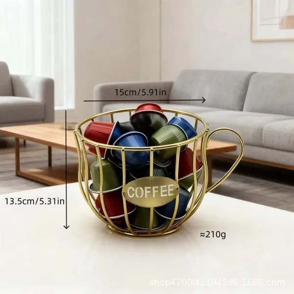 Подставка для кофейных капсул серии Coffee, золотая